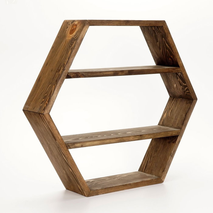 Hanah Home Raf327 Estantería de Pared de Madera Natural